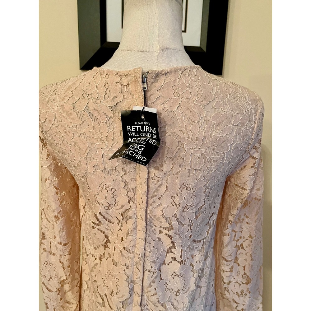NWT Needle & Thread Pink Floral Lace Embellished Neck Shift Dress US 2 - Picture 8 of 8